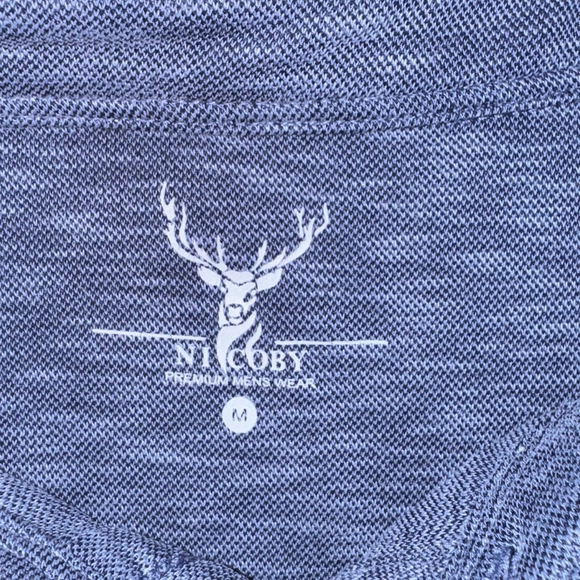 Men's NI COBY Polo Shirt Golf Size M Blue classy - Picture 6 of 7